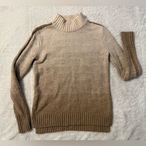 Athleta 100% Merino Wool Cream Ombré Knit Pullover Sweater Women’s XXS